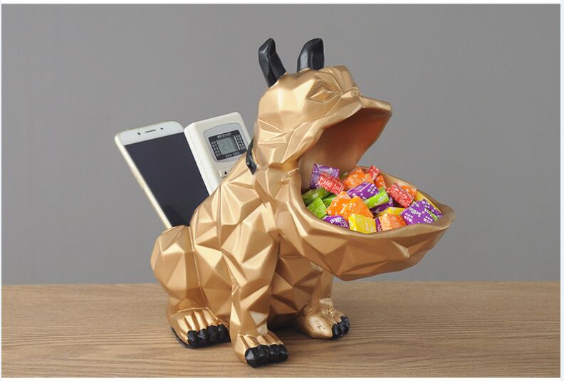 Phone Accessories Europe - Creativo geometrico bulldog resina artigianale Articoli